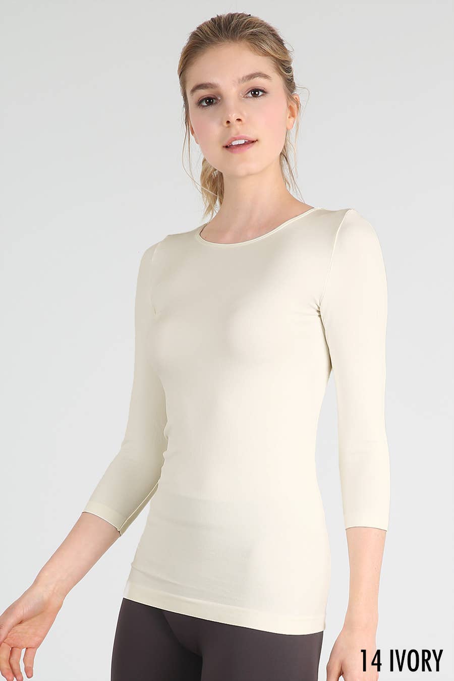 Niki Biki - 3/4 Sleeve Crew Neck Top