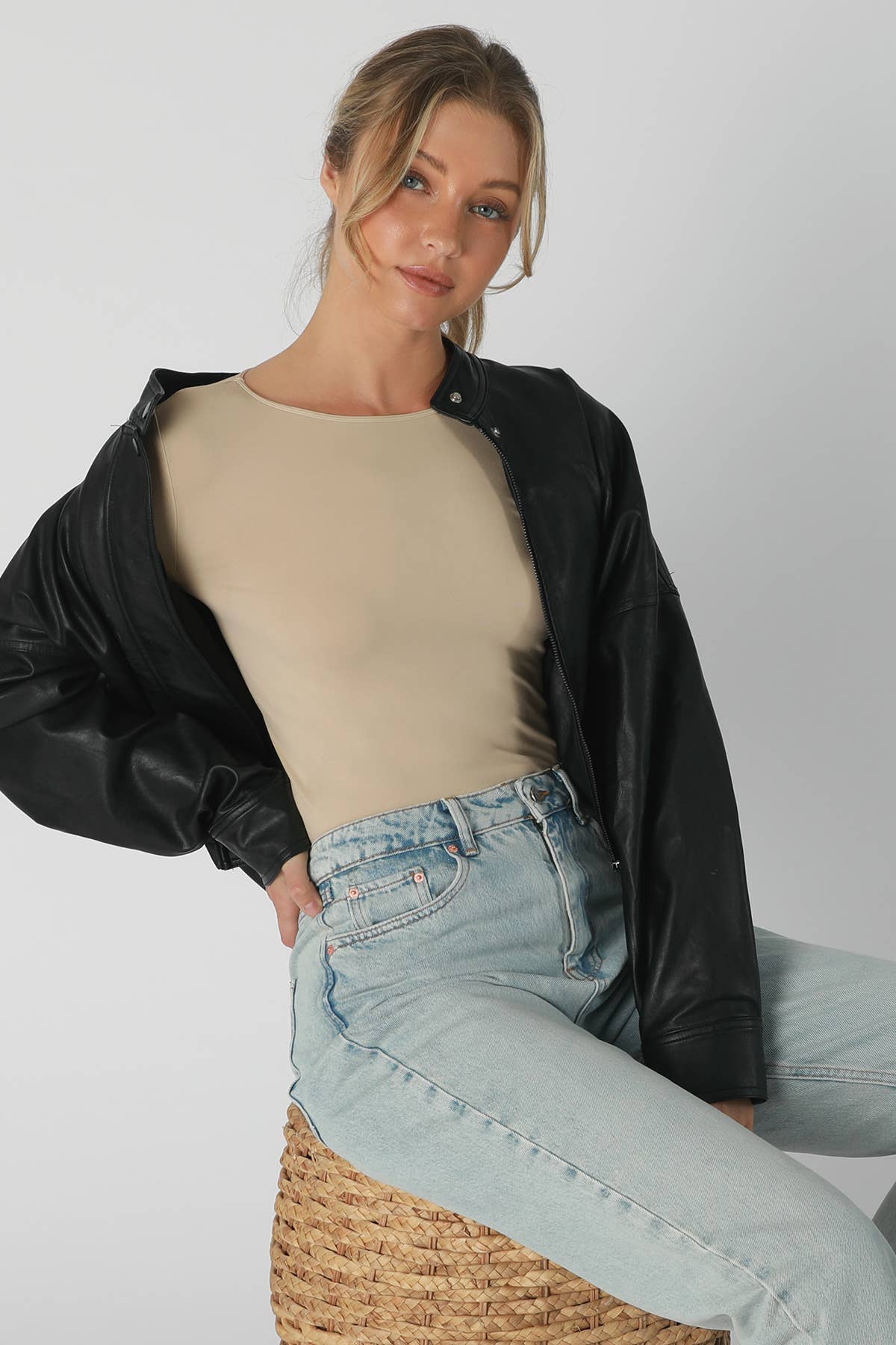 Niki Biki - 3/4 Sleeve Crew Neck Top