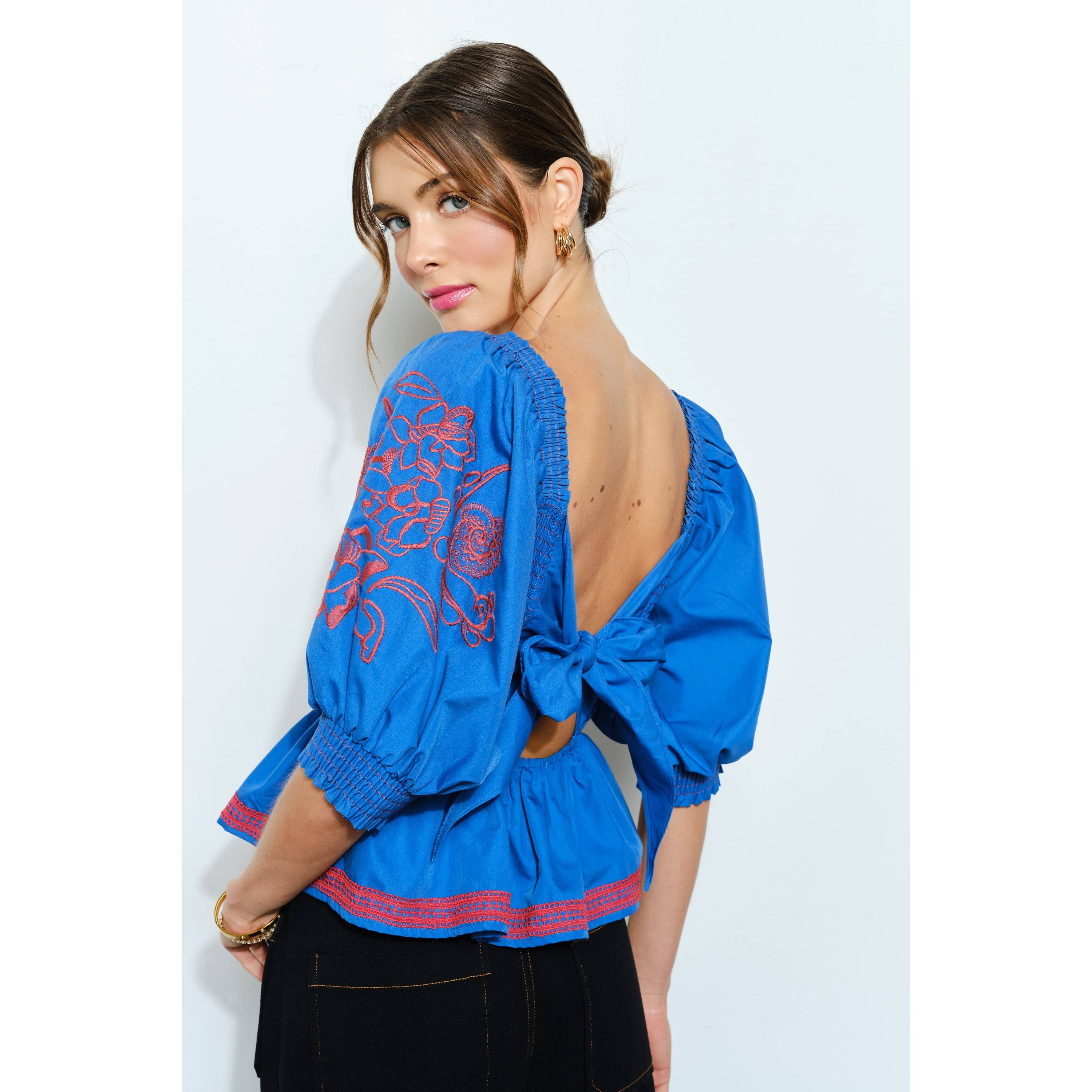 Embroidered Echo Blouse