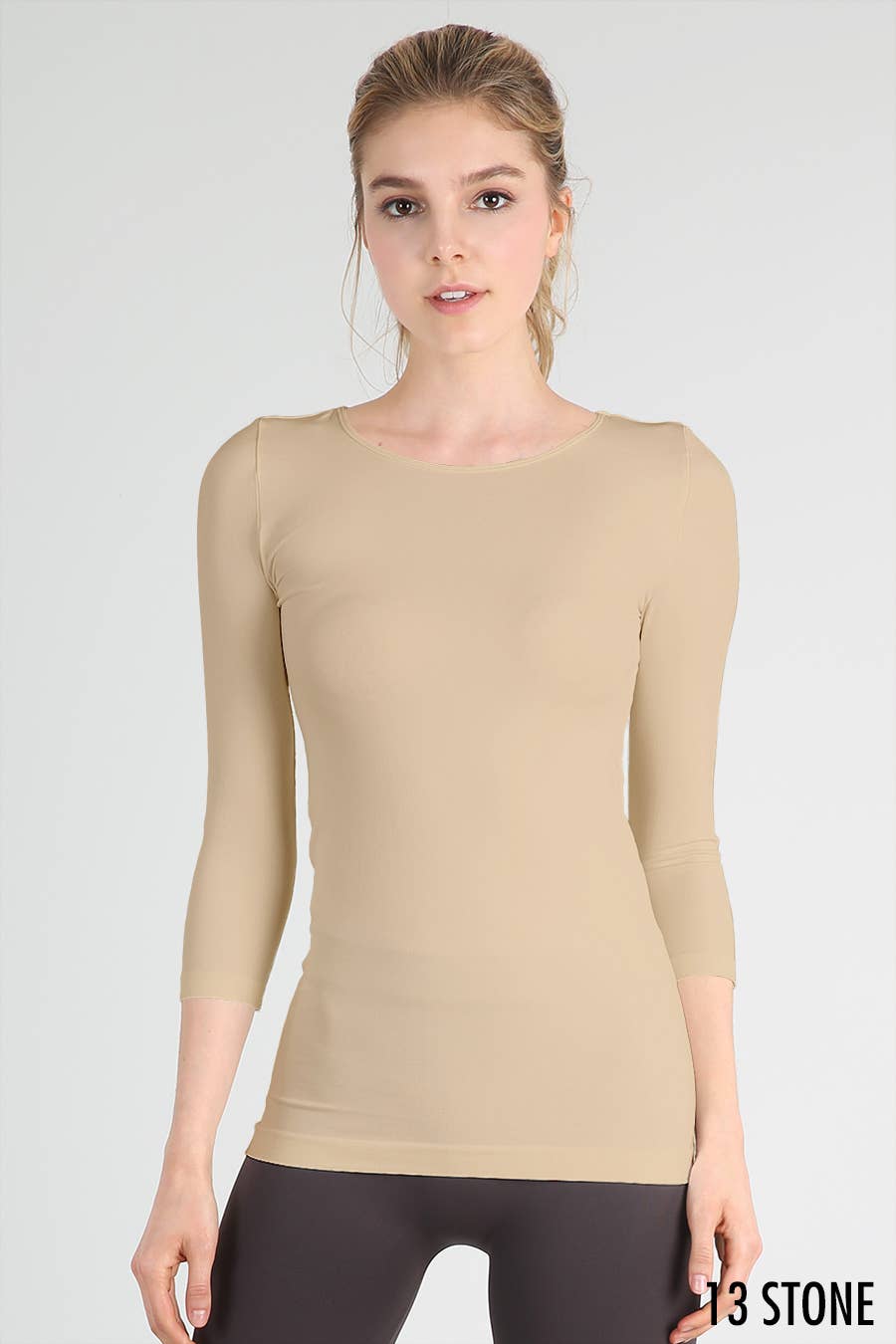 Niki Biki - 3/4 Sleeve Crew Neck Top