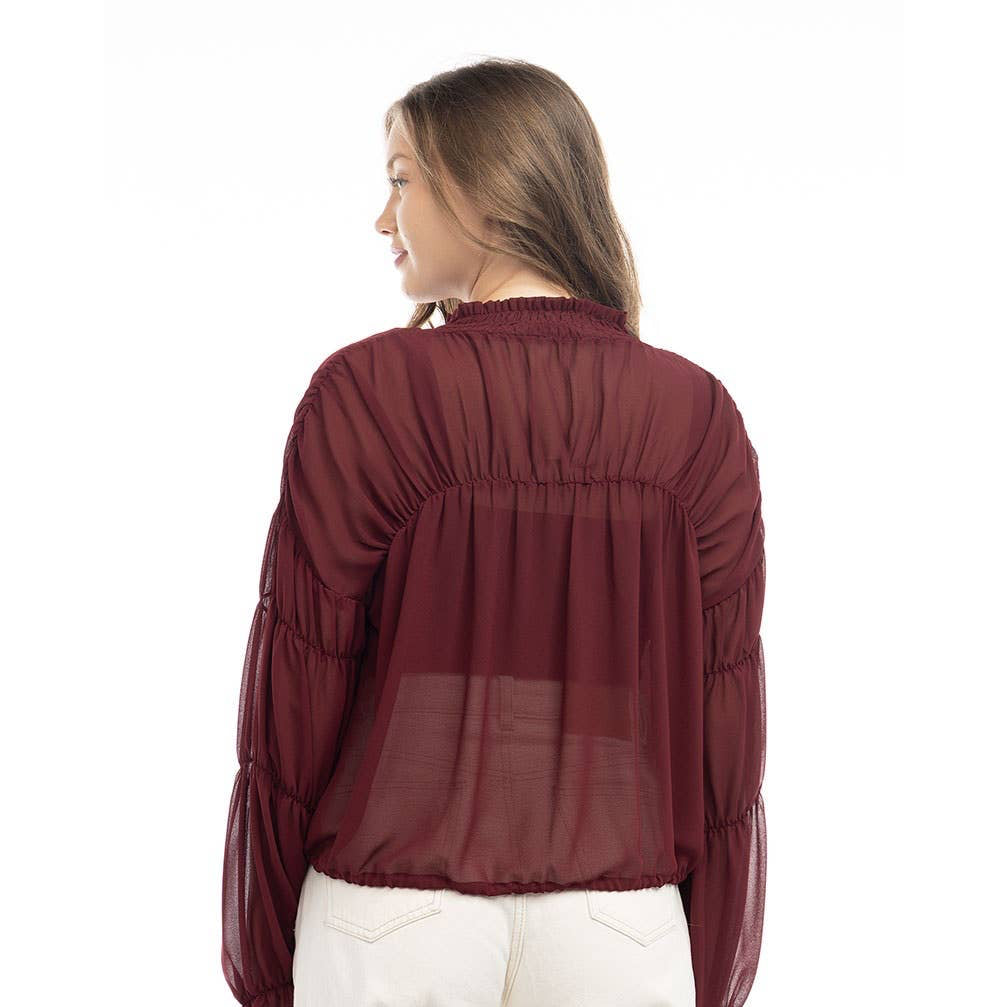 Burgundy Belle Blouse