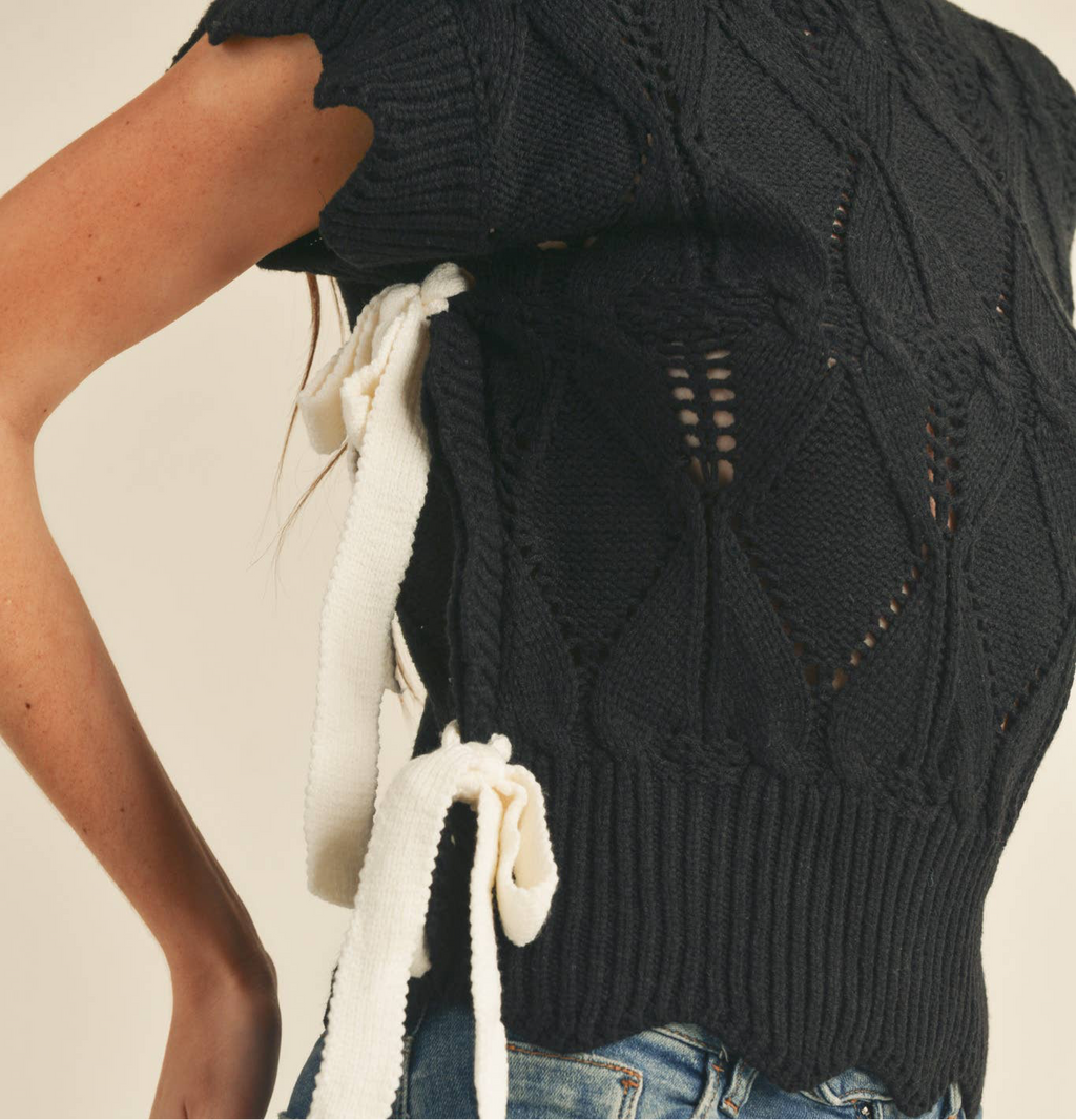 Midnight Lattice Sweater