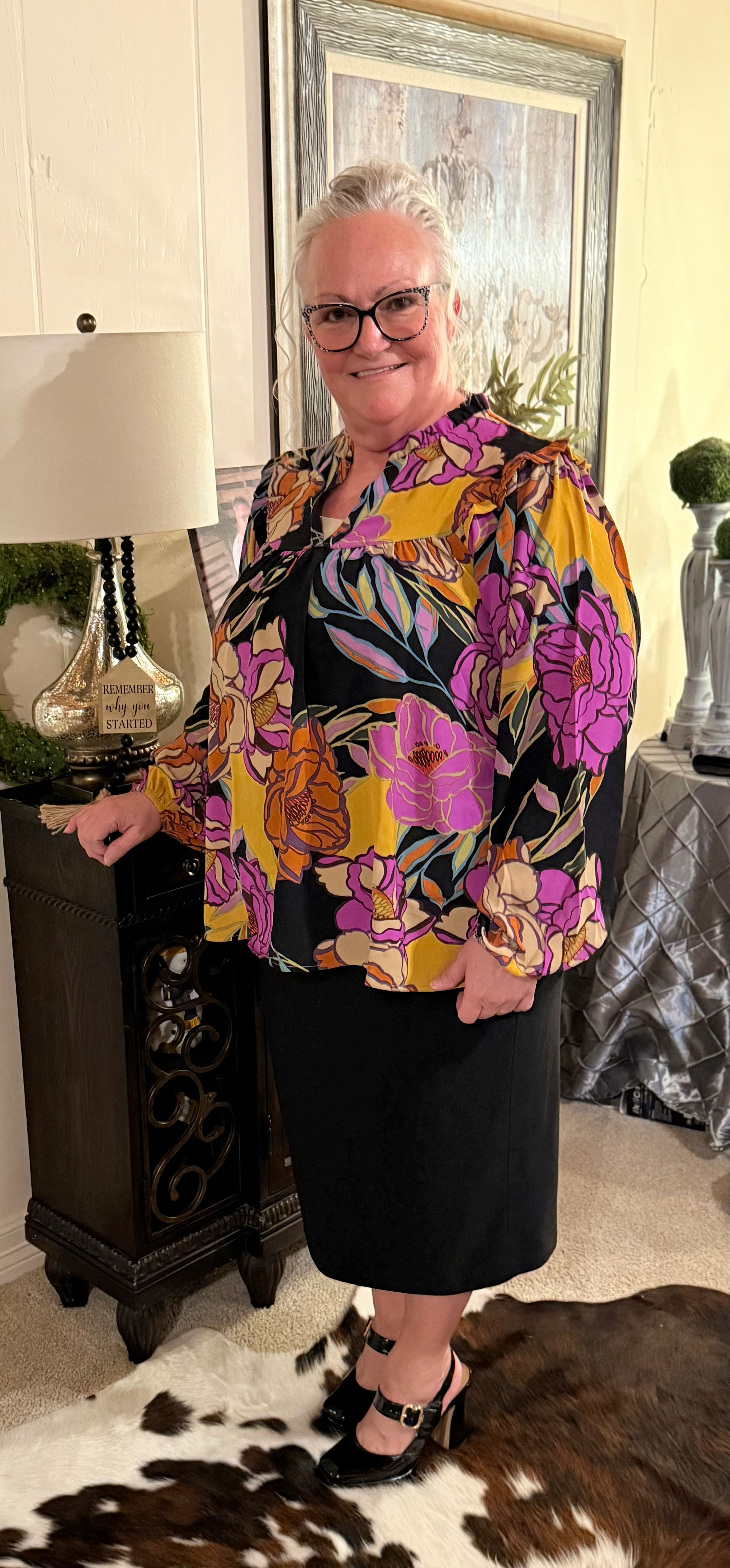 Petal Noir Blouse