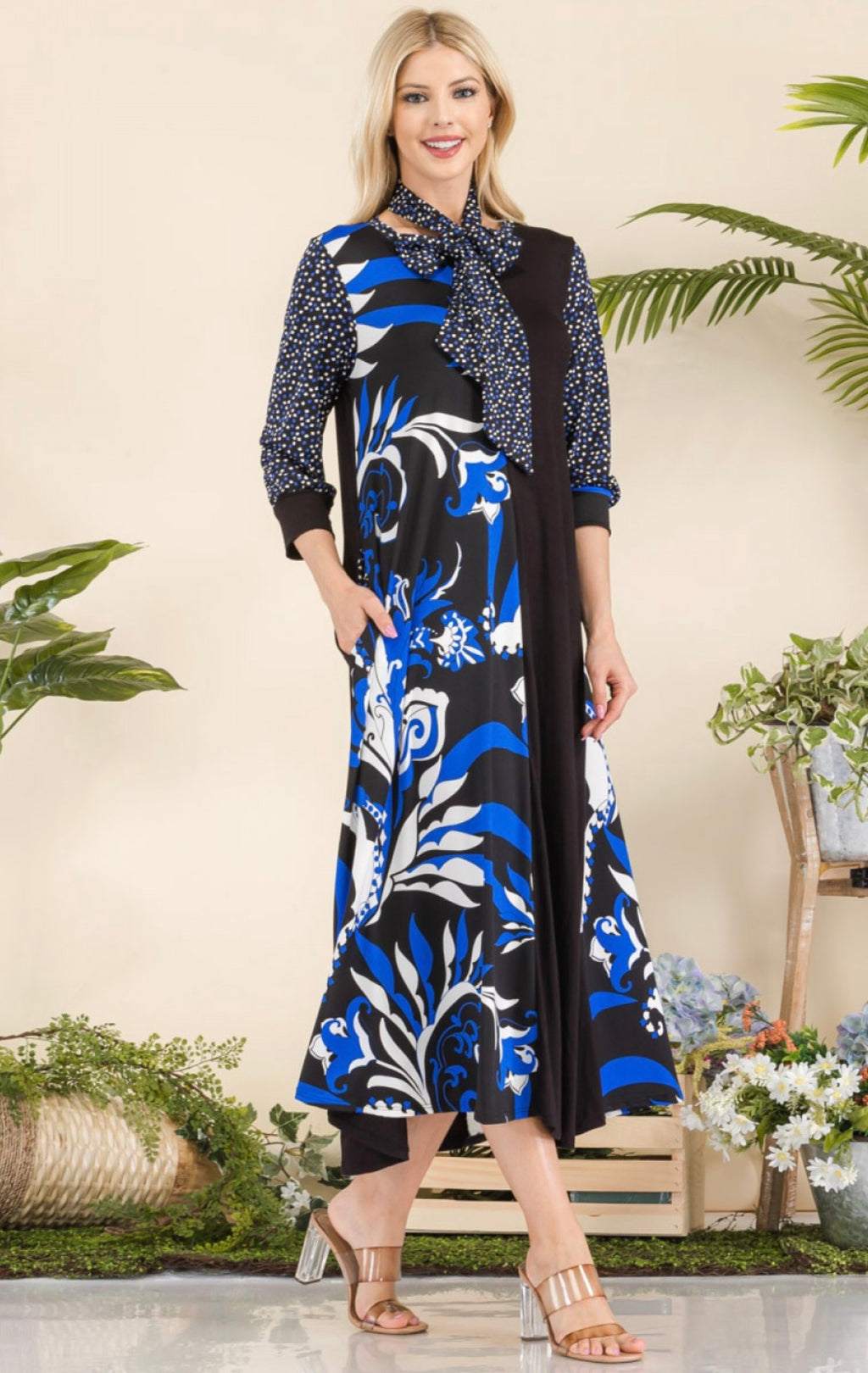 Polka Petal Dress - Plus