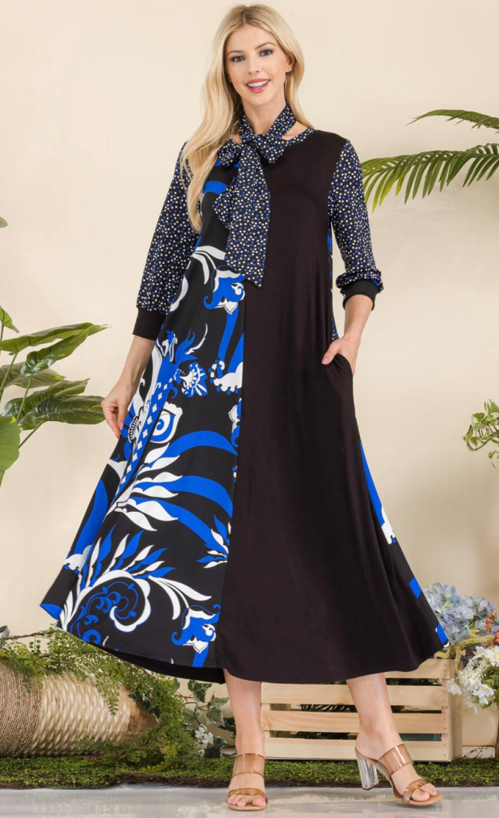 Polka Petal Dress - Plus