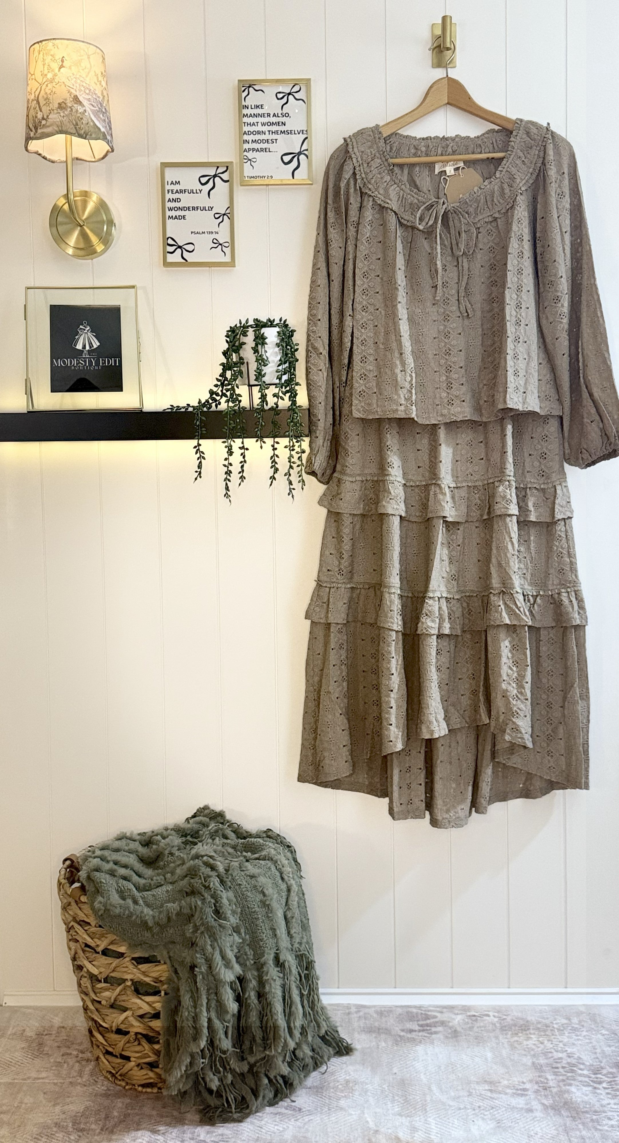 Sagewood Blouse & Skirt Set