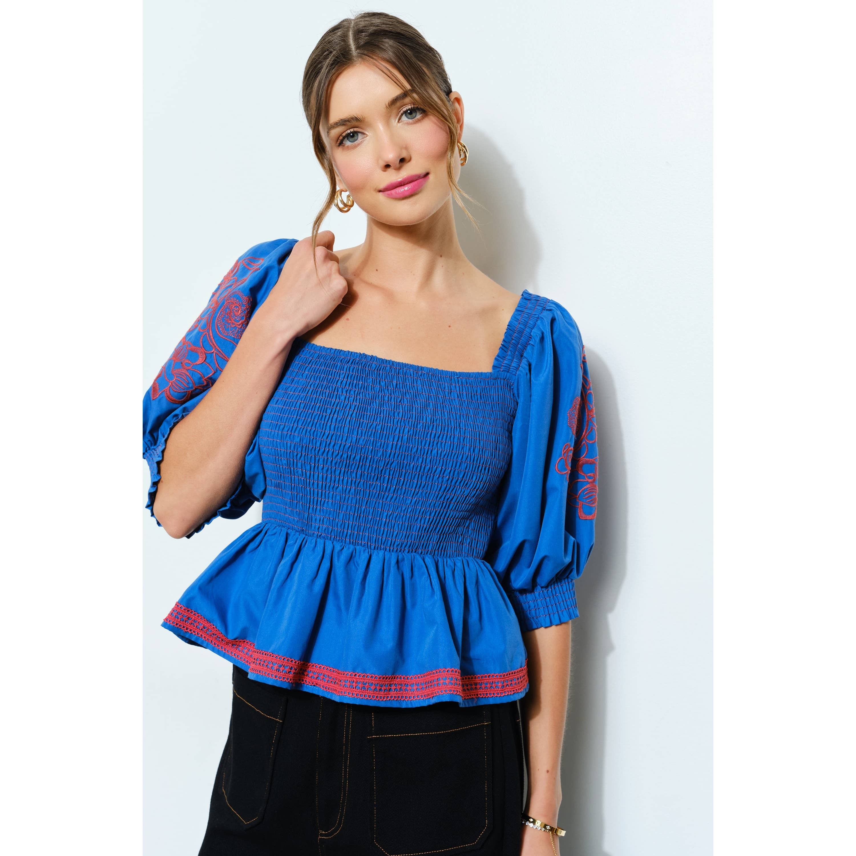 Embroidered Echo Blouse