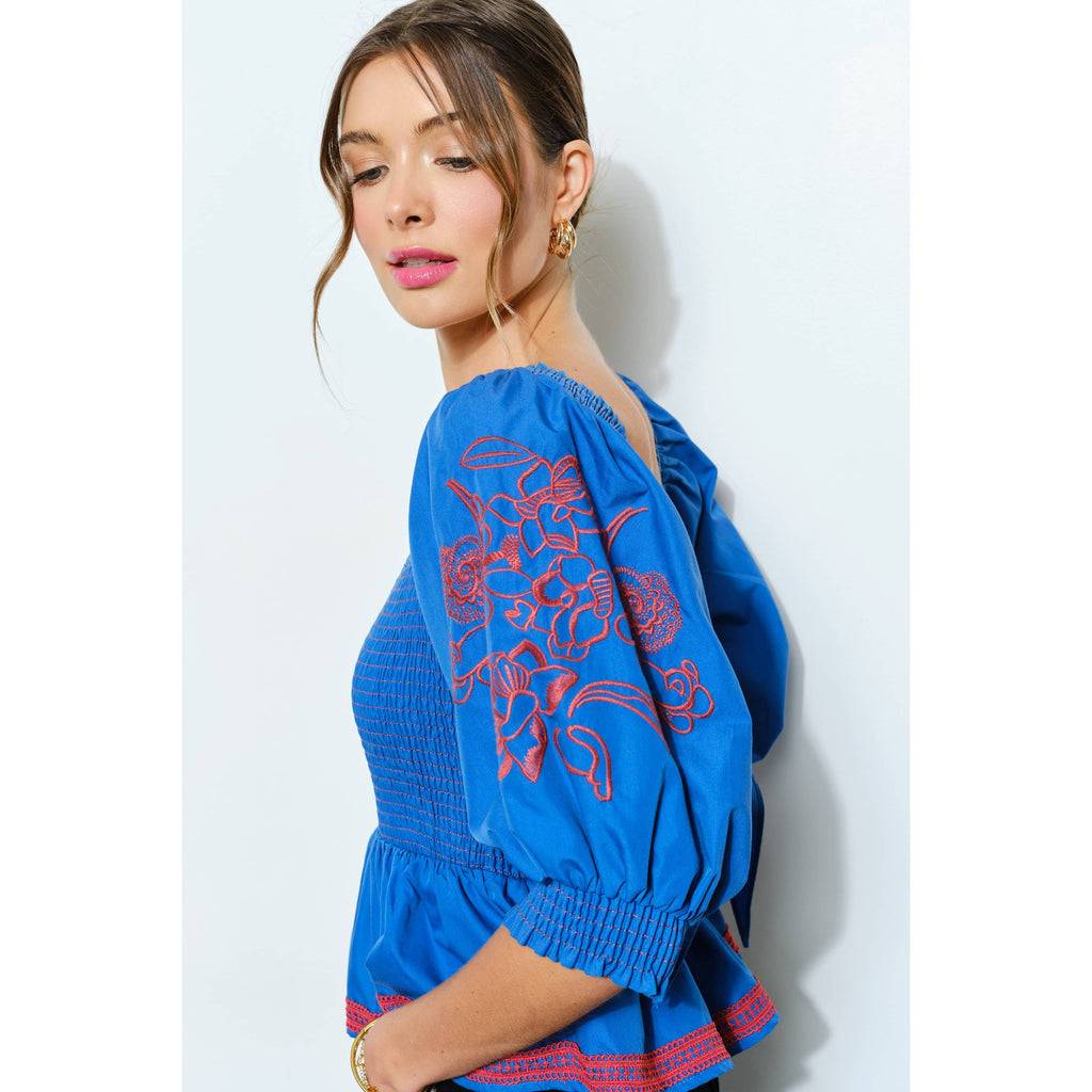 Embroidered Echo Blouse