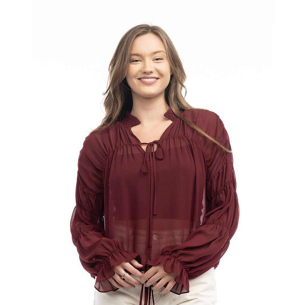 Burgundy Belle Blouse