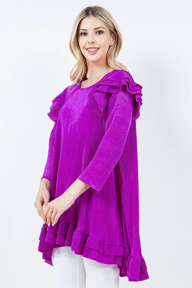 Royal Ruffle Blouse