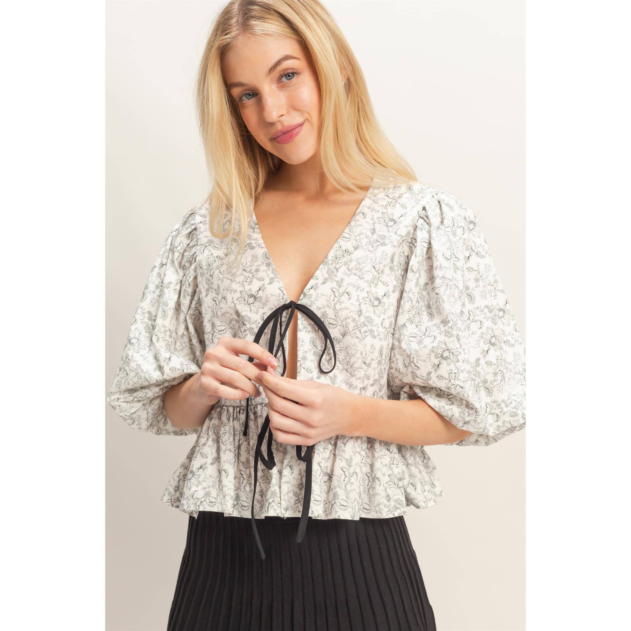 Quiet Praise Peplum Top