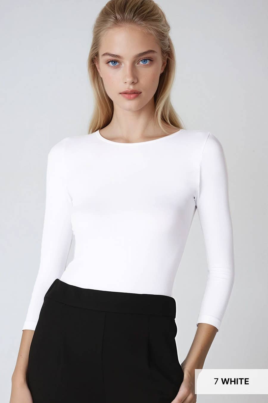 Niki Biki - 3/4 Sleeve Crew Neck Top