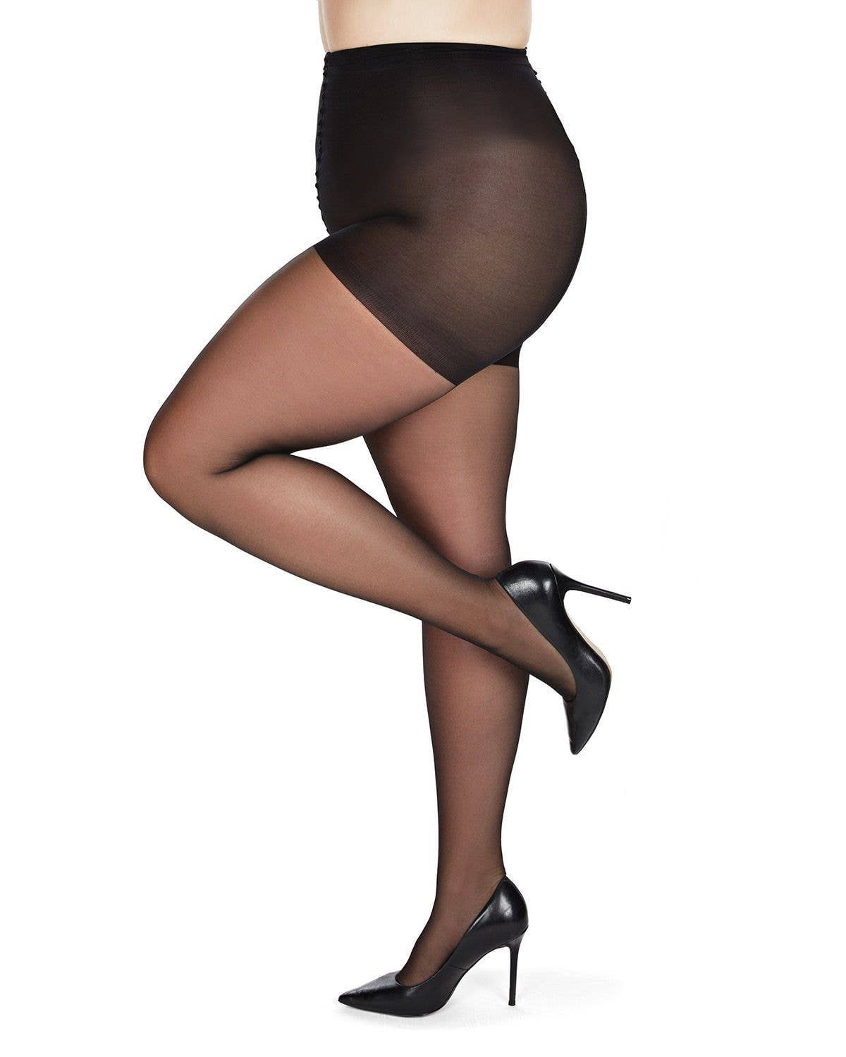 MeMoi Crystal Sheer Control Top Pantyhose